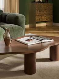 XL Oak Wood Coffee Table Didi in Organic Shape - thumbnail 8