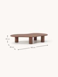 XL Oak Wood Coffee Table Didi in Organic Shape - thumbnail 9