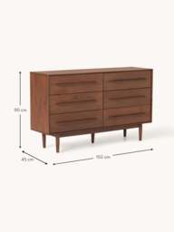 Large Mango Wood Dresser Paul - thumbnail 9