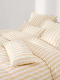 Striped Cotton Pillowcase Diogo - thumbnail 2