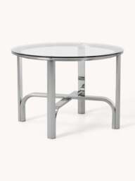 Round Dining Table Neil with Glass Top, in various sizes