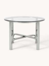 Round Dining Table Neil with Glass Top, in various sizes - thumbnail 2