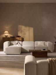 Linen Blend Modular Sofa Lennon (4-seater) with ottoman (left/right) - thumbnail 3