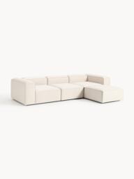 Linen Blend Modular Sofa Lennon (4-seater) with ottoman (left/right) - thumbnail 4