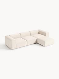 Linen Blend Modular Sofa Lennon (4-seater) with ottoman (left/right) - thumbnail 5