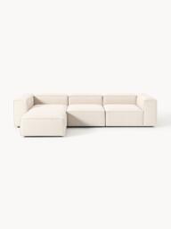 Linen Blend Modular Sofa Lennon (4-seater) with ottoman (left/right) - thumbnail 2