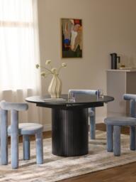 Extendable Dining Table Filo with Groove Structure, 120 - 160 x 75 cm - thumbnail 3