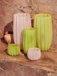 Mouth-Blown Glass Vase Melon, H 38 cm - thumbnail 3