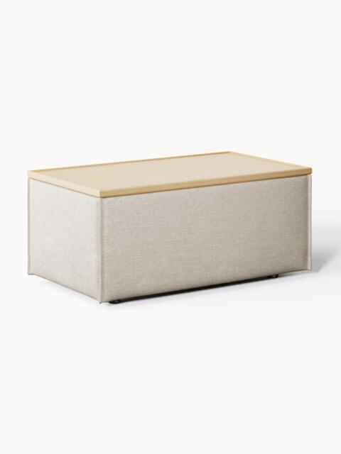 Linen Blend Ottoman Lennon with Storage - image 1