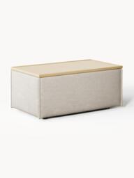 Linen Blend Ottoman Lennon with Storage - thumbnail 1