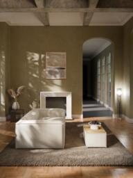 Linen Blend Ottoman Lennon with Storage - thumbnail 2