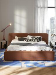 Upholstered Bouclé Bed Lennon with Storage Space - thumbnail 2