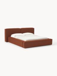 Upholstered Bouclé Bed Lennon with Storage Space