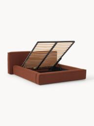 Upholstered Bouclé Bed Lennon with Storage Space - thumbnail 3