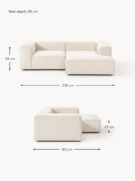 Linen Blend Modular Corner Sofa Lennon (3-seater) - thumbnail 8