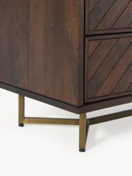 Mango Wood Dresser Luca with Herringbone Pattern - thumbnail 7