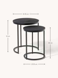 Mango Wood Side Tables Andrew, Set of 2 - thumbnail 9