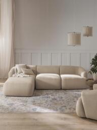 Modular Bouclé Corner Sofa Sofia (3-seater) - thumbnail 2