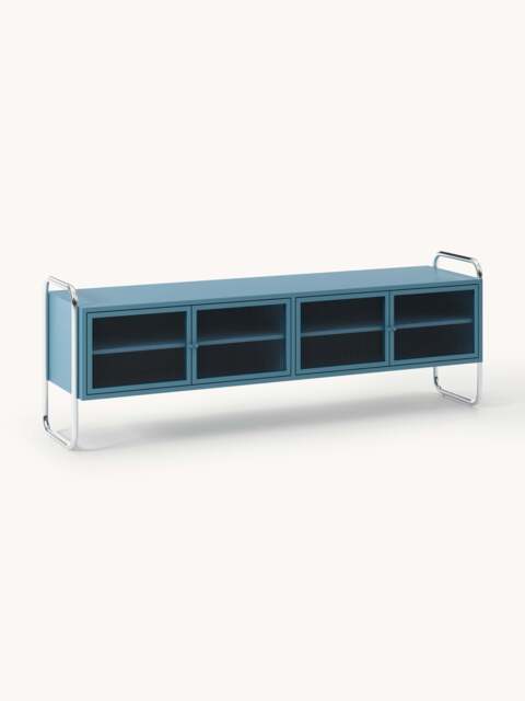 Metal Lowboard Robyn with Glass Front - image 1