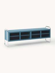 Metal Lowboard Robyn with Glass Front