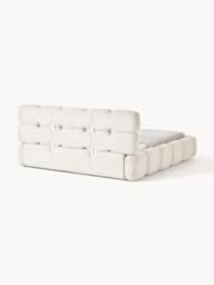 Upholstered Teddy Bouclé Bed Tayla with Storage Space - thumbnail 6