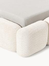 Upholstered Teddy Bouclé Bed Tayla with Storage Space - thumbnail 9