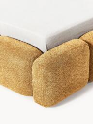 Upholstered Teddy Bouclé Bed Tayla with Storage Space - thumbnail 9