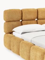 Upholstered Teddy Bouclé Bed Tayla with Storage Space - thumbnail 8