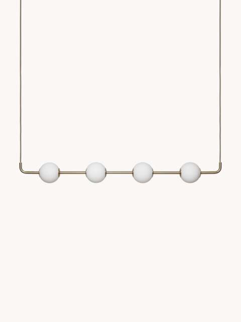 Mouth-Blown LED Pendant Light Audrey Linear - image 1
