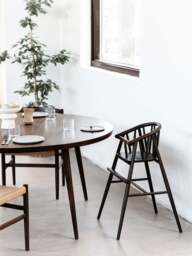 Kids Handmade Oak Wood High Chair Saga - thumbnail 4