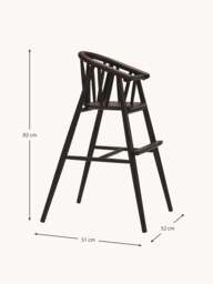 Kids Handmade Oak Wood High Chair Saga - thumbnail 6