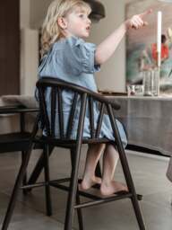 Kids Handmade Oak Wood High Chair Saga - thumbnail 5