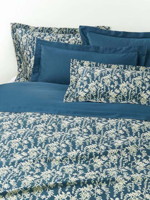 Cotton Sateen Duvet Cover Leticia with Floral Print