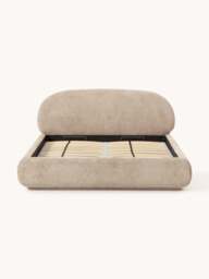 Upholstered Teddy Bouclé Bed Alba with Storage - thumbnail 6