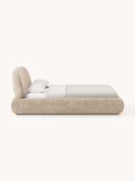 Upholstered Teddy Bouclé Bed Alba with Storage - thumbnail 4