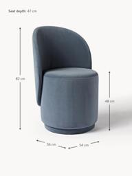 Upholstered Velvet Chair Zeyno - thumbnail 9