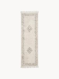 Hand-Woven Cotton Runner Fionn with Fringes - thumbnail 1