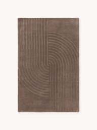 High-Low Wool Rug Mason, Hand-Tufted - thumbnail 1