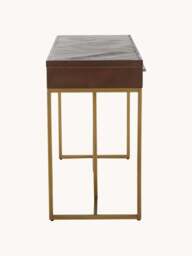 Herringbone Console Table Class with Acacia Wood Veneer - thumbnail 4