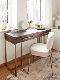 Herringbone Console Table Class with Acacia Wood Veneer - thumbnail 2