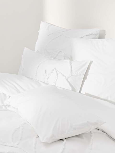 Cotton Percale Duvet Cover Madeline with Tufted Design - image 1
