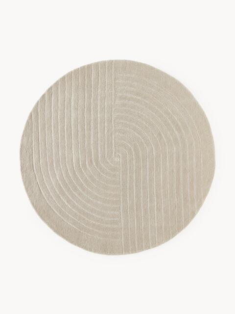 Round Hand-Tufted Wool Rug Mason - image 1