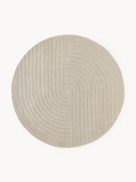 Round Hand-Tufted Wool Rug Mason - thumbnail 1