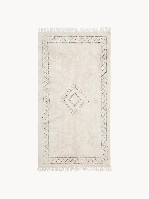 Hand-Tufted Cotton Rug Fionn with Fringes
