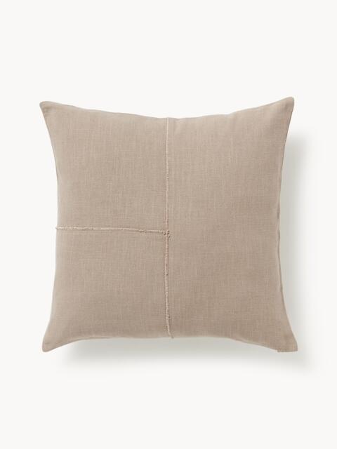 Handwoven Cushion Cover Terre with Decorative Seam