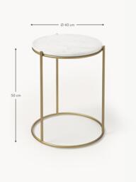 Round Marble Side Table Ella - thumbnail 7