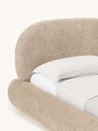 Upholstered Teddy Bouclé Bed Alba with Storage - thumbnail 7