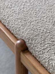 Upholstered Bouclé Bench Cannes - thumbnail 5