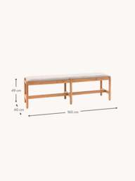 Upholstered Bouclé Bench Cannes - thumbnail 9