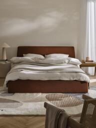 Upholstered Bouclé Bed Cloud with Storage Space - thumbnail 2